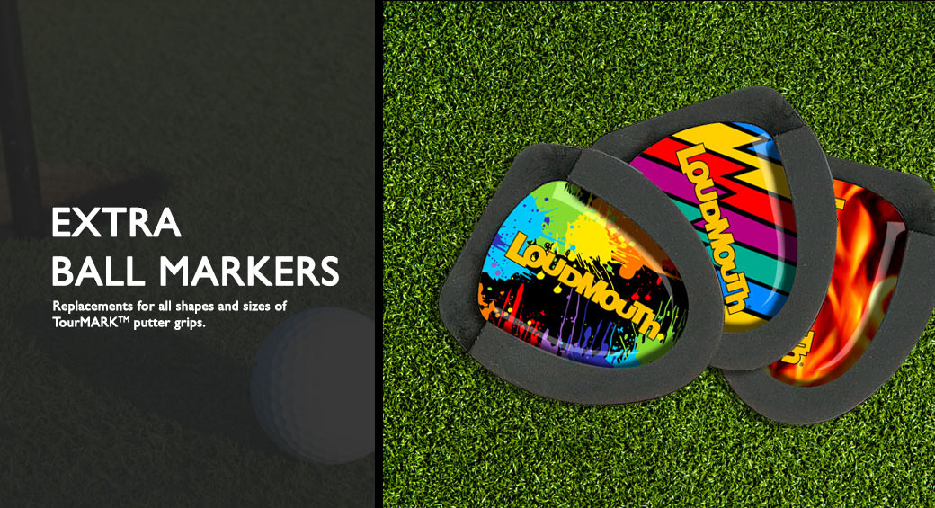 Replacement ball markers for TourMARK Grips